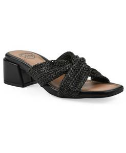 lot 2369 image: White Mountain Womens Mills Round Toe Dress Sandals - Black - 8M