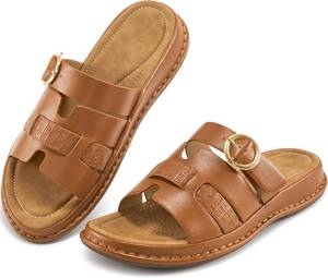 lot 2370 image: Dressy Womens Sandals Comfortable Adjustable Slip On sandals for women - Casual Walking Summer Platform Slide. Size 12