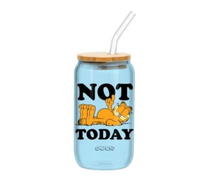 lot 2395 image: Garfield Not Today 16oz Glass Tumble