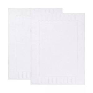 lot 5012 image: SUPERIOR 2 Pc Eco-Friendly Cotton Textured Stripes Bath Mat Set