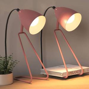 lot 5020 image: PARTPHONER Table Lamp Set of 2, 350 Rotatable Small Desk Lamp, Modern Pink Reading Bedside Lamps, Suitable for Study, Bedroom, Office, Dorm, Childrens Room, 2 Bulbs Included