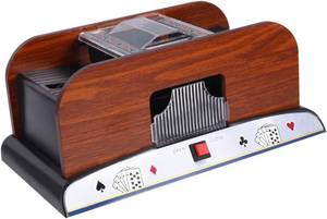 lot 5040 image: BESPORTBLE Electric Machine for Playing Cards - Automatic Card Shuffler for Poker Bridge & More - Battery Operated Easily up to 2 Decks Compact Design 9.44X5.31X3.93 Inches