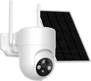 lot 5043 image: Solar Camera Outdoor Wireless, 2K Color Night Vision, Security Cameras Wireless Outdoor with 360 View, Battery Powered, 2.4GHz WiFi, Instant Alerts, IP65