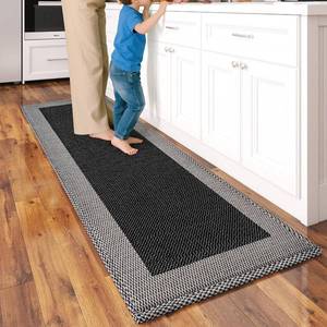 lot 5047 image: Kitchen Mats for Floor, Super Absorbent Kitchen Rugs Non Slip Washable, Soft Braided Kitchen Runner Rug, Standing Mat Kitchen Sink Mat, Easy to Clean, Black 17x59