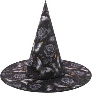 lot 5076 image: Butterfly Witches Hat for Women - Halloween Witch Hats Witchy Cosplay Party LARP Renaissance Fantasy Photoshoot Masquerade Renfaire Costume for Adult