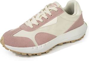 lot 5133 image: JABASIC Women Lace Up Fashion Sneakers Comfortable Vintage Walking Sports Shoes Size 8