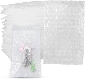 lot 5149 image: 300Pcs Bubble Wrap Bags for Packing, 4 x 8 Inch Double Wall Plastic Bubble Wrap Sleeves Clear Bubbles Shipping Bags for Small Business Moving Shipping Packaging Storage