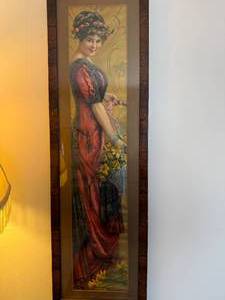 lot 1008 image: Antique Victorian Lady Picture--FR