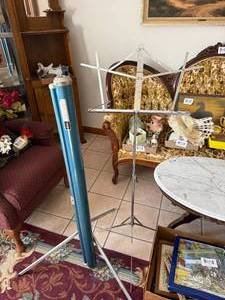 lot 1217 image: Vintage Music Stand & Projector Screen--FR