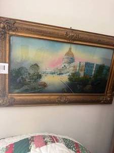 Reverse Painting on Flat Glass of US Capital--FR