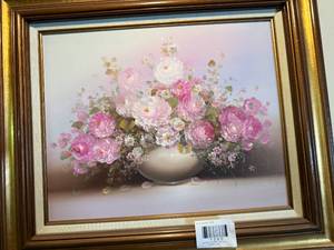 lot 1260 image: Victorian Floral Wall Picture--Hall