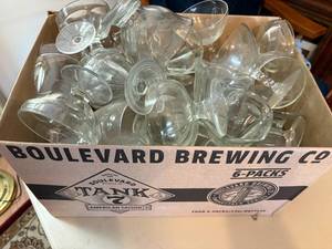 lot 1027 image: Box Misc. Stemware & Glassware--BP