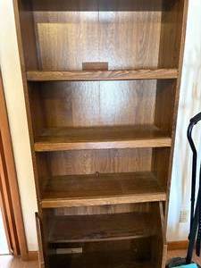 lot 1098 image: Bookshelf (only-w broken hinge on door)--LR