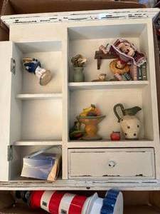 lot 1111 image: Wall Shelf W Miniature Figurines--LR