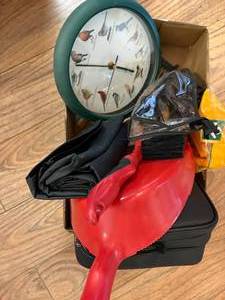 lot 1117 image: Hair Cutting Equipment, Razors, Clock, Whisky Brook Set--LR