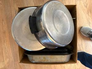 lot 1119 image: Stainless Steel Metal Pots & Pans--LR