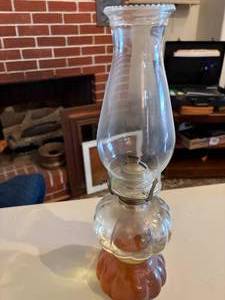lot 1137 image: Hurricane Oil Lamp--BP