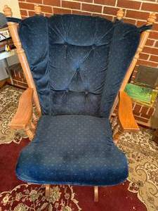 lot 1145 image: Wooden Glider Rocker--LR