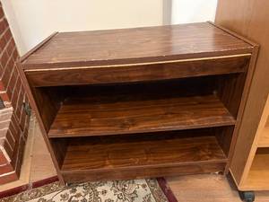 lot 1153 image: Wood Television Stand (28L x 16W x 23H)--LR