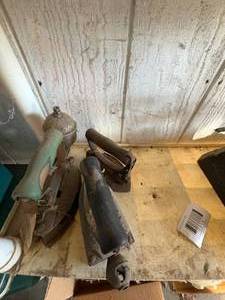 lot 1354 image: Antique Flat Irons x3 (One (1) Kerosene Fired)--Gar