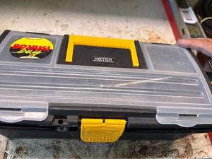 lot 1386 image: Tool Box w Tools & Drill Bits--Gar