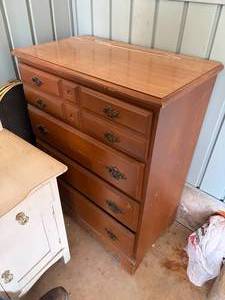 lot 1188 image: Wood Chest of Drawers 30 x 12 x 39--BP