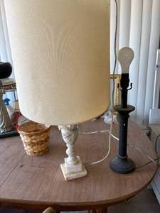 lot 1193 image: Lamps x2 (one is marble)--BP