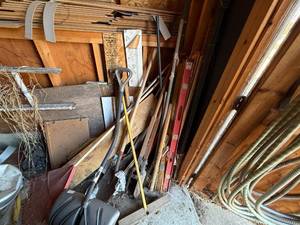 lot 1336 image: North Wall of Miscellaneous Lawn, Garden & Yard Tools--Shed