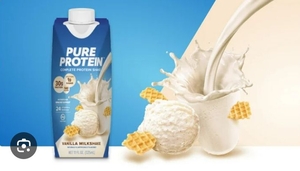 lot 1004 image: 12 pk Pure Protein Vanilla Milkshake Ready-to-Drink Shake