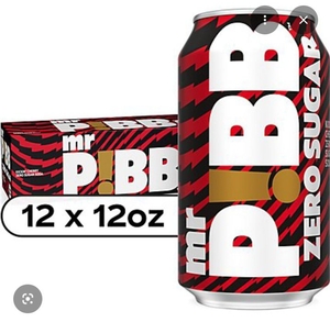lot 1054 image: Mr Pibb Zero Sugar 12-Pack Soda Cans