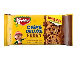 lot 1063 image: Keebler Chips Deluxe Fudgy Cookies Bonus Pack, 11.2 oz