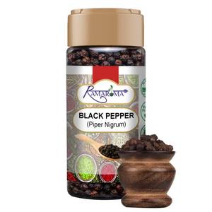 lot 1074 image: Ramaroma Natural Whole Black Pepper, Black Peppercorns, 3.5oz (100g) Perfect Size for Grinders