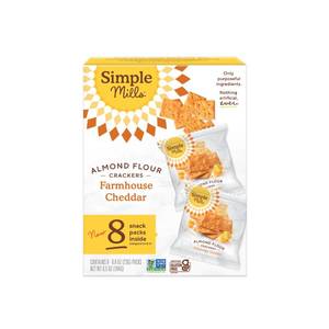 lot 1078 image: Simple Mills Almond Flour Crackers Snack Packs, Farmhouse Cheddar, Gluten Free, Flax Seed, Sunflower Seeds, Corn Free, Good for Snacks, 6.5 oz, Pack of 1 (8 Bags per Box)