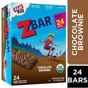 lot 1086 image: Clif Kid Zbar Chocolate Brownie Snack Bars - 24ct30.48oz