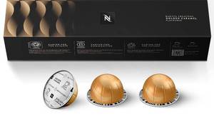 lot 1097 image: Nespresso Capsules Vertuo, Golden Caramel, Medium Roast Coffee, 10 Count Coffee Pods, Brews 7.8oz.