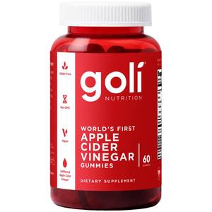 lot 1117 image: Goli Apple Cider Vinegar Gummies - Worlds First ACV Gummy with Vitamin B12, Beetroot & Pomegranate - Vegan, Non-GMO, Gluten-Free - 60 Count (Pack of 1)