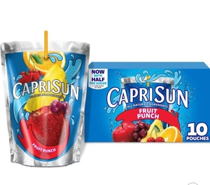 lot 1141 image: Capri Sun Fruit Punch Juice Boxes - 10pk6 fl oz Pouches