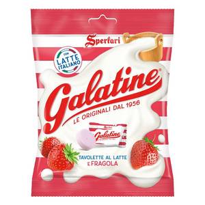 lot 1152 image: Sperlari Galatine Strawberry Milk Candy Bags, Individually Wrapped Strawberry Flavored Powdered Milk Italian Tablets, 115 gr  4.05 Ounce Bag (1-Pack)