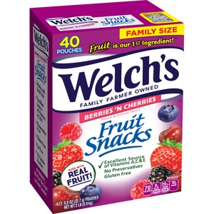 lot 1174 image: WELCHS Fruit Snacks Berries n Cherries - 32oz40ct