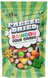 lot 1178 image: 2 pk Fusion Select Rainbow Bean Candy 120g 1 Sour 1 Regular (226)