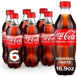 lot 1186 image: Coca-Cola Bottles, 16.9 fl oz, 6 Pack