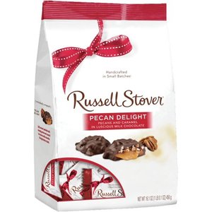 lot 1238 image: PECANS AND CARAMEL IN LUSCIOUS MILK CHOCOLATE, PECAN DELIGHT, 1 LB