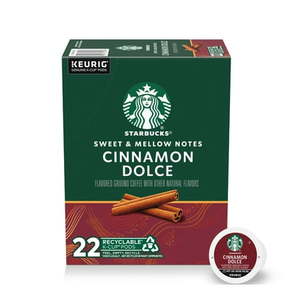 lot 1258 image: Starbucks Cinnamon Dolce  Hot or Iced Coffee  Flavored K-Cup Coffee Pods  22 Count