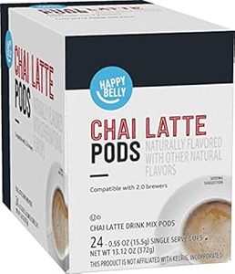 lot 1312 image: Amazon Brand - Happy Belly Tea Pods Compatible with 2.0 K-Cup Brewers, Chai Latte, 24 Count