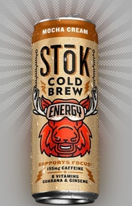 lot 1320 image: STOK Mocha Cream Cold Brew Energy Drink - 12 Pack