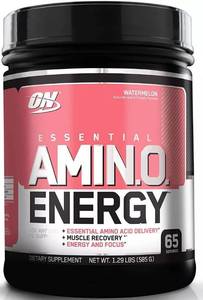 lot 1322 image: Optimum Nutrition Essential Amino Energy with Green Tea and Green Coffee Extract, Flavor Watermelon, 65 Servings