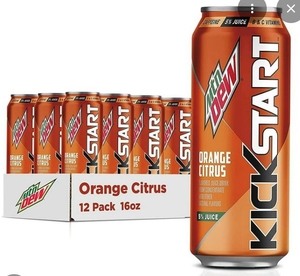 lot 1324 image: Mountain Dew Kickstart Orange Citrus 12-Pack