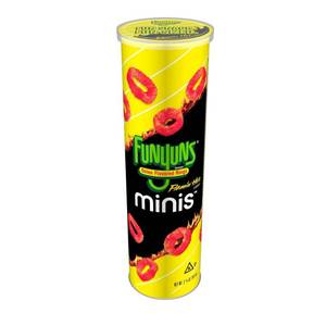 lot 1380 image: Funyuns Minis Flamin Hot Canister 2.875oz 3pk