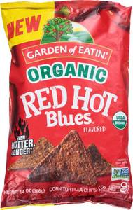 lot 1390 image: Garden of Eatin Organic Red Hot Blues Blue Corn Tortilla Chip 14 oz