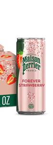 lot 1461 image: Maison Perrier Forever Strawberry Flavored Sparkling Water, 11.15 Fl Oz Cans, 8 Count